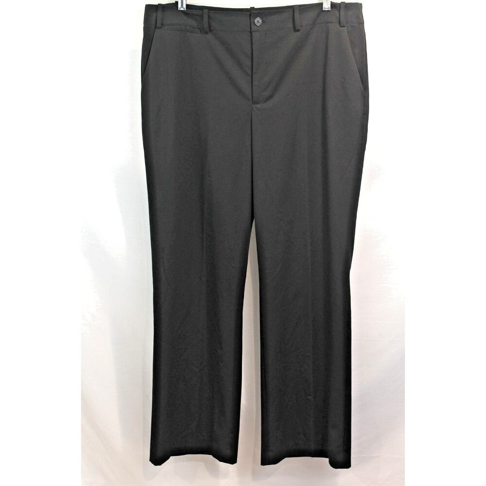 Lauren Ralph Lauren Sanderson Pants Womens size 16 Black Straight Leg Trousers